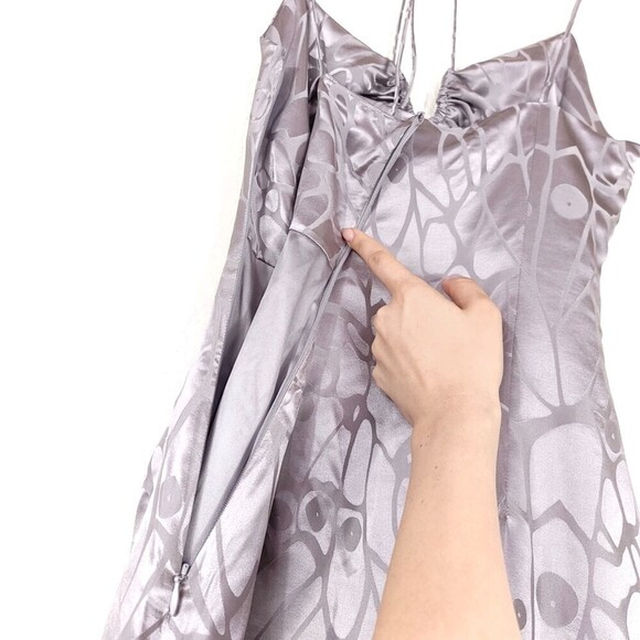 NWT Anine Bing 100% Silk Papillon Fairy Mini Dress Ash Violet Butterfly Ethereal - Picture 11 of 15